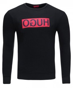 Bluza męska Hugo Boss duże logo czarna wkładana przez głowę