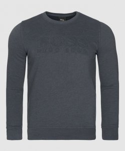 Bluza męska Hugo Boss grafitowa bawełniana duże logo