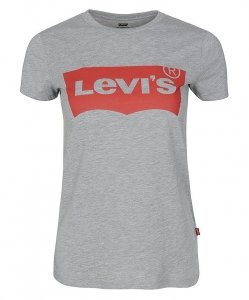 T-shirt damski koszulka Levi's Levis szary bawełniana małe logo
