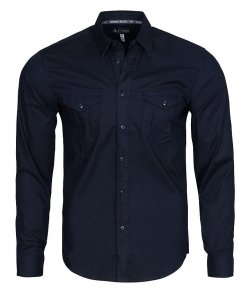Koszula Armani Jeans granatowa Slim Fit męska logo