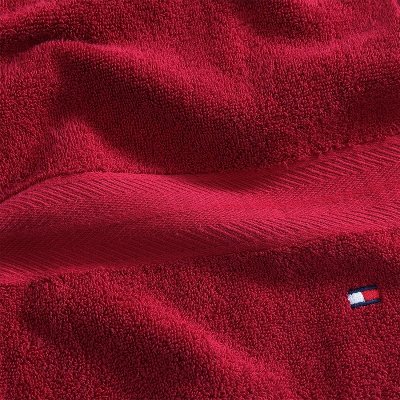 Ręcznik czerwony Tommy Hilfiger bawełniany