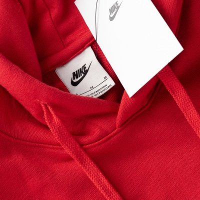 Nike komplet dresowy bawełniany męski spodnie bluza z kapturem czerwony