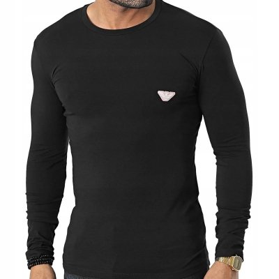 Emporio Armani longsleeve koszulka na długi rękaw męska czarna