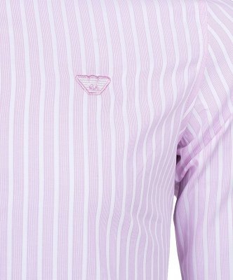 Koszula Armani Jeans w różowe paski Regular Fit logo