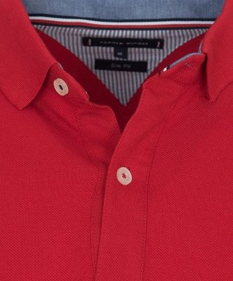 Polówka polo Tommy Hilfiger męska czerwona bawełniana
