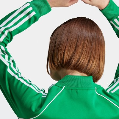 Adidas bluza damska rozpinana zielona bez kaptura