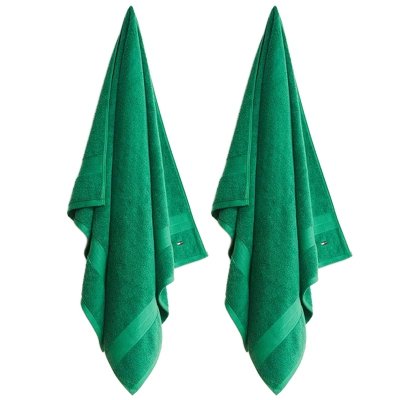 Zestaw ręcznik zielony Tommy Hilfiger bawełniany 2 sztuki
