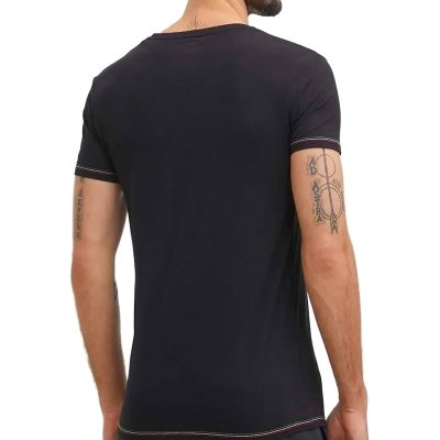 Aeronautica Militare t-shirt męski koszulka czarny okrągły crew-neck