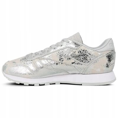 Buty damskie Reebok sportowe srebrne sneakersy