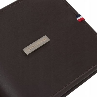 Portfel Tommy Hilfiger męski brązowy na banknoty karty i dokumenty skórzany