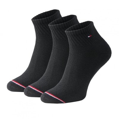 Tommy Hilfiger skarpety 3 pary za kostkę czarne