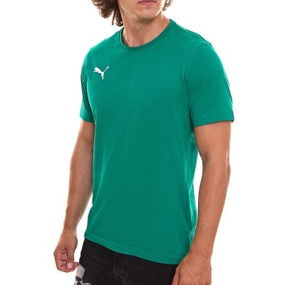 Puma t-shirt zielony koszulka męska na krótki rękaw logo na piersi