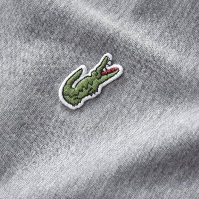 T-shirt koszulka Lacoste damska szara z okrągłym dekoldem bawełniana