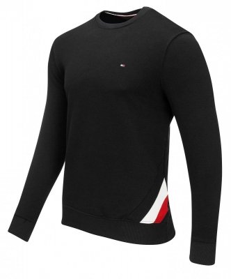 Bluza Tommy Hilfiger męska czarna wkładana przez głowę bawełniana