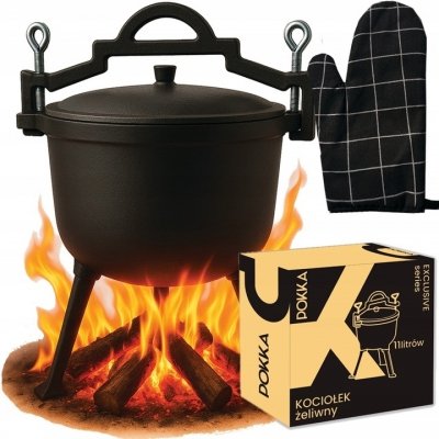 Garnek żeliwny 11 litrów idealny na ognisko kociołek