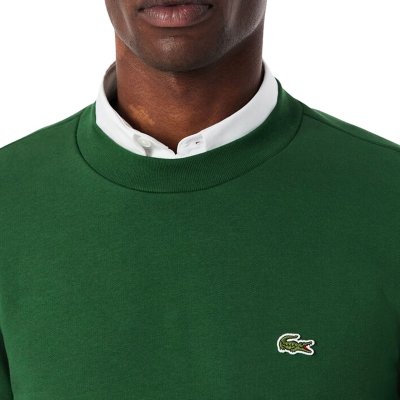 Bluza męska Lacoste zielona bawełniana wkładana przez głowę luźny krój