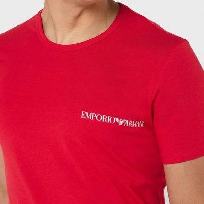 Emporio Armani t-shirt koszulka męska 2 sztuki czerwona i czarna