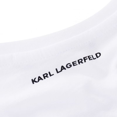 Karl Lagerfeld t-shirt koszulka damska duże logo biała