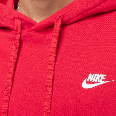 Nike komplet dresowy bawełniany męski spodnie bluza z kapturem czerwony