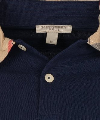 Burberry koszulka polo polówka męska Slim Fit granatowa z kołnierzykiem
