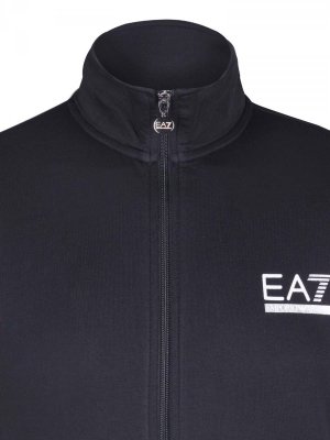 Bluza Emporio Armani EA7 męska czarna rozpinana ze stójką