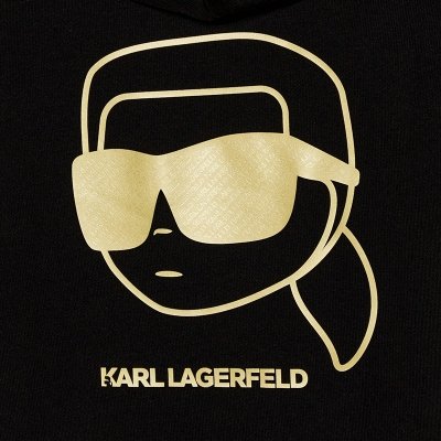 Bluza Karl Lagerfeld męska z kapturem czarna bawełniana