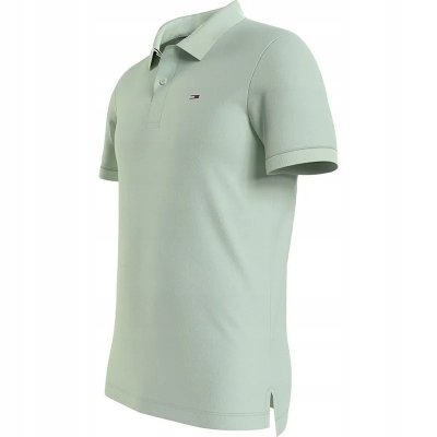 Polo Tommy Jeans polówka męska z kołnierzykiem miętowa