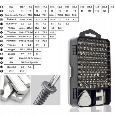 Uniwersalny zestaw narzędzi śrubokręty TORX 117 w 1 