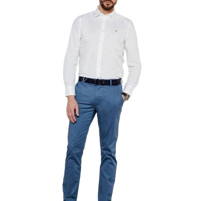 Koszula biała Tommy Hilfiger Slim Fit męska logo