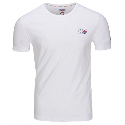 T-shirt Tommy Jeans koszulka męska z okrągłym dekoldem biała