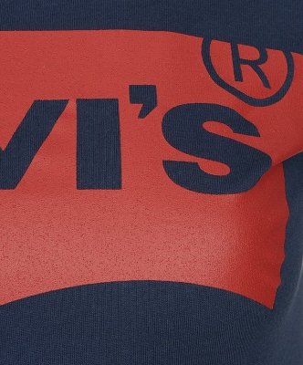 T-shirt damski koszulka Levi's Levis granatowa bawełniana małe logo