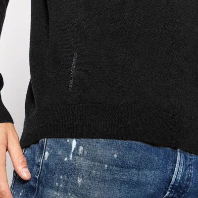 Sweter męski Karl Lagerfeld wełniany czarny