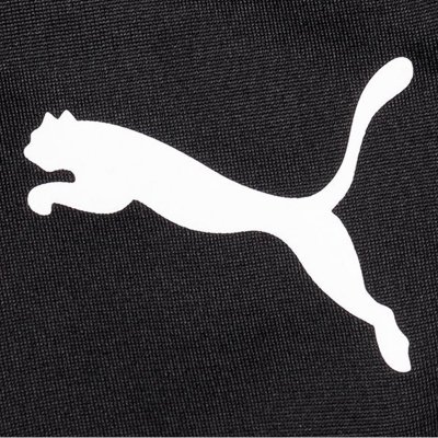 Puma spodnie polyestrowe dresowe męskie czarne