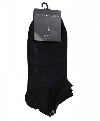 Tommy Hilfiger skarpety 3 pary krótkie stopki czarne