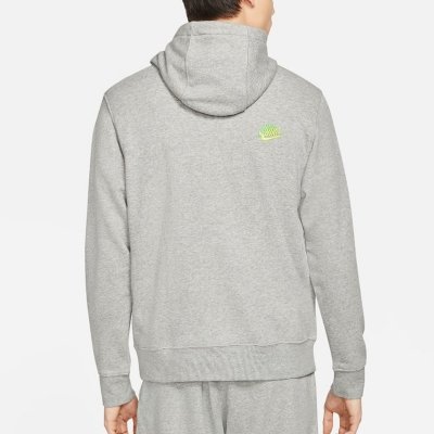 Bluza Nike męska kangurka szara wyszywane logo