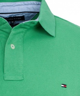 Polówka polo Tommy Hilfiger męska zielona bawełniana