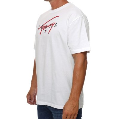 T-shirt Tommy Jeans koszulka męska z okrągłym dekoldem biała