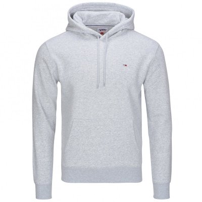 Bluza Tommy Jeans męska szara kangurka z kapturem