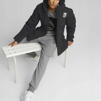 Kurtka męska Puma sportowa  czarna z kapturem 