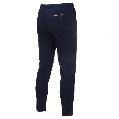 Spodnie męskie Karl Lagerfeld granatowe bawełniane