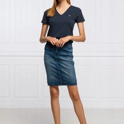 T-shirt Tommy Jeans koszulka bluzka damska granatowa