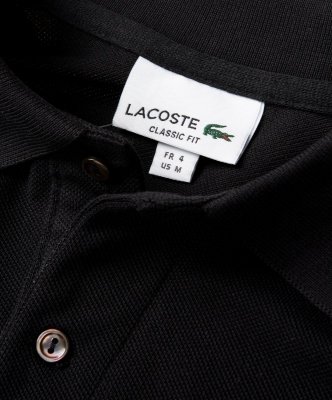 Polo polówka Lacoste męska czarna z kołnierzykiem