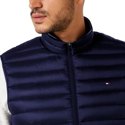 Tommy Hilfiger bezrękawnik granatowy męski jesienny 