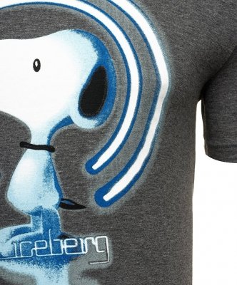 Iceberg koszulka t-shirt męska duże logo szara