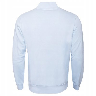 Bluza męska Lacoste błękitna bawełniana rozpinana z kołnierzykiem kieszenie zapinane na zamek