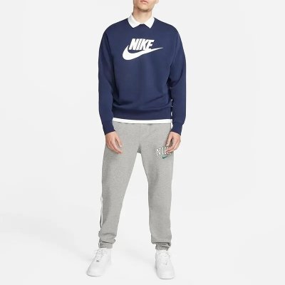 Nike bluza męska granatowa dresowa bawełniana 