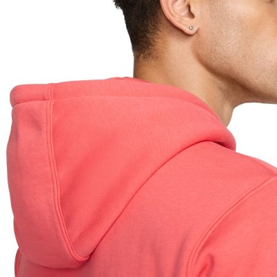 Bluza Nike koralowa z kapturem bawełniana kangurka