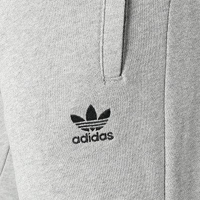 Adidas komplet dresowy bawełniany męski spodnie bluza z kapturem szary