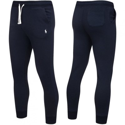 Spodnie męskie Ralph Lauren dresowe granatowe bawełniane