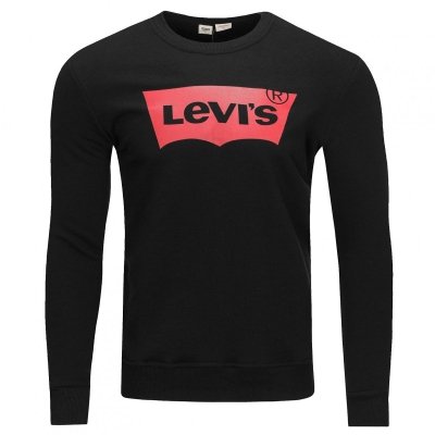 Bluza męska Levi's Levis czarna bawełniana duże logo